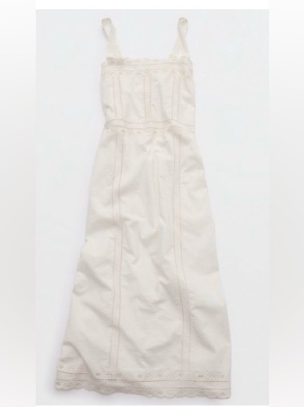 Aerie Midi Embroidered Dress